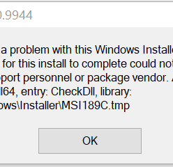 КриптоПро CSP 4 - There is a problem with this Windows Installer package Криптопро Installer